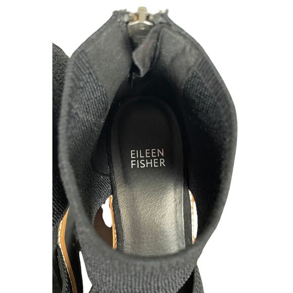Eileen Fisher Alec Wedge Pump Shoes In Midnight Black Size 9.5 - Picture 8 of 10